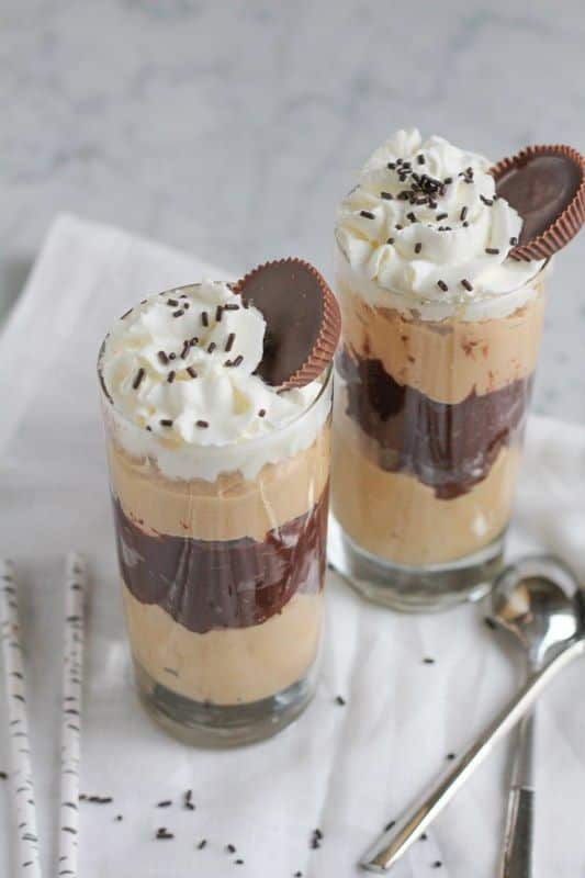 Mini Chocolate Peanut Butter Parfaits: The best recipe among the parfait dessert recipes