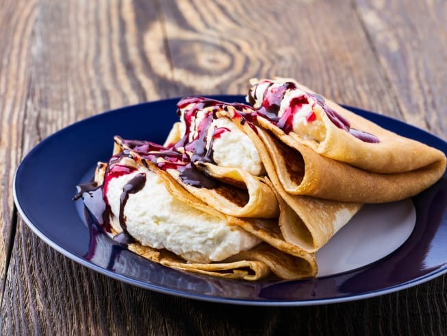 8. Whipped Cottage Cheese dessert recipes :Crepes
