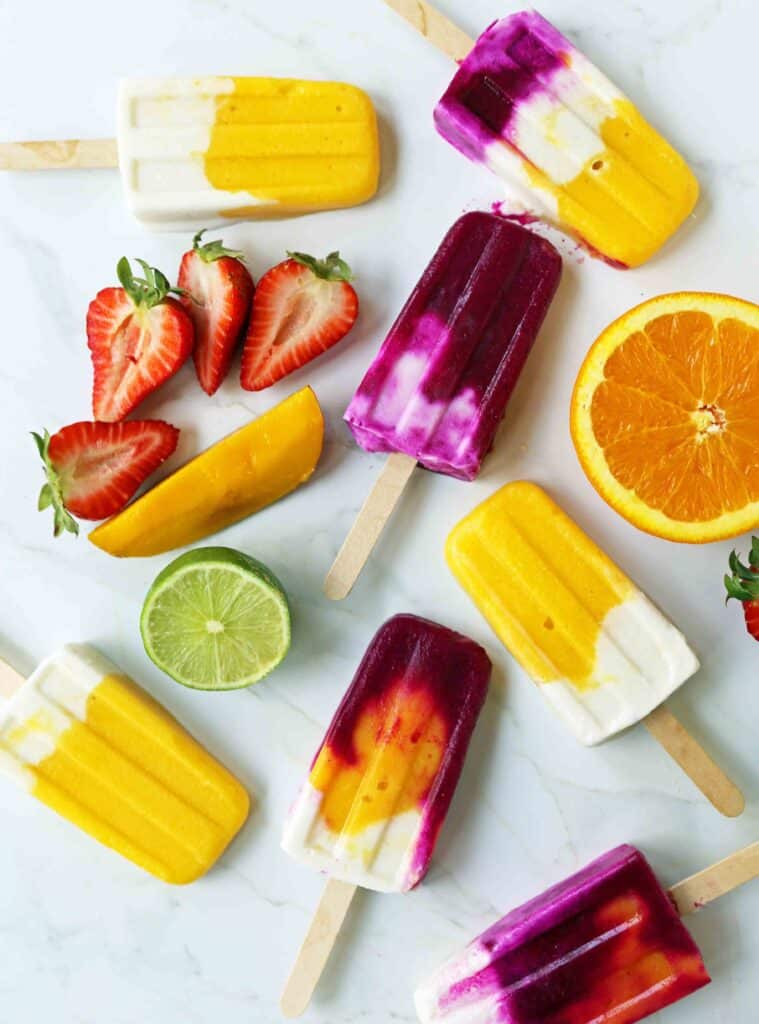 9. Smoothie Popsicles with Fruit: Easy Dessert Recipes For Kids