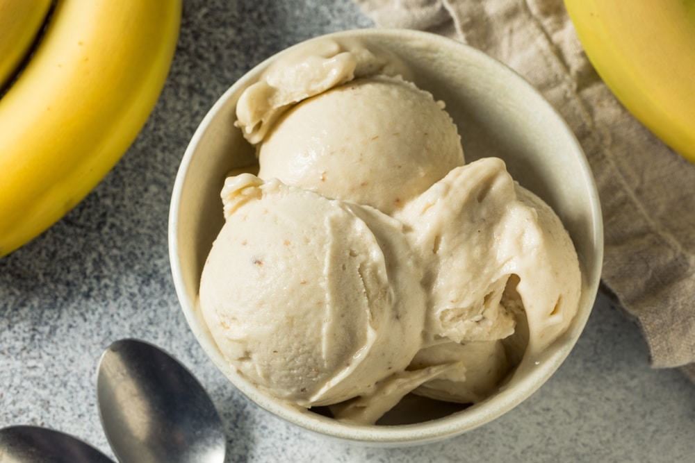 Homemade Healthy Vegan Banana Ice Cream Ready To Eat