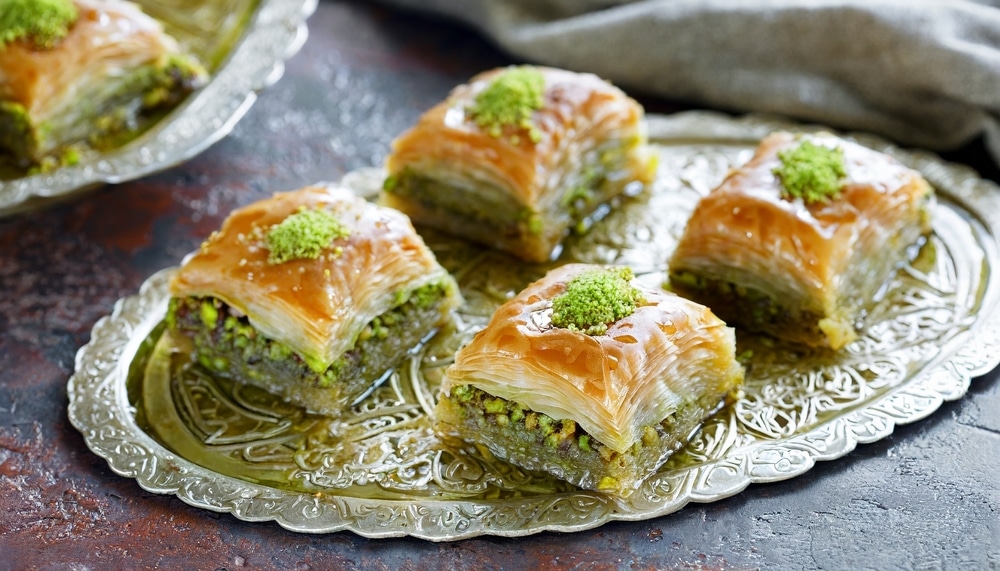 Turkish Pistachio Baklava Dessert Bakery