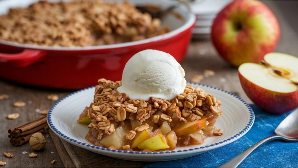 Apple Crisp: Warm Spiced Apples Baked Under A Crunchy Oat