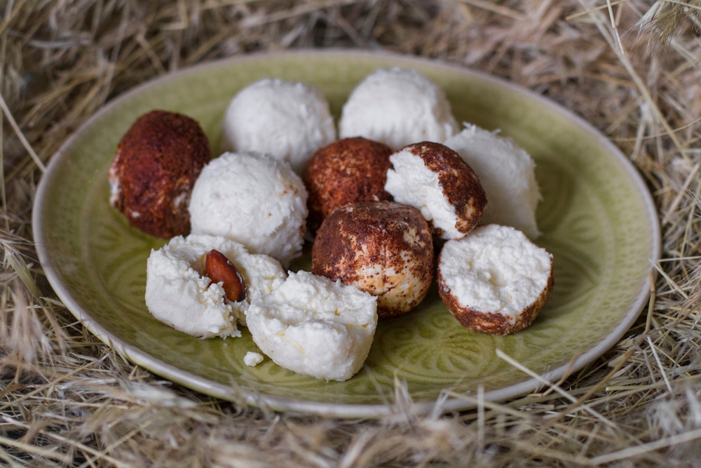 Homemade Sweet Cottage Cheese Balls Healthy Food On A Rustic