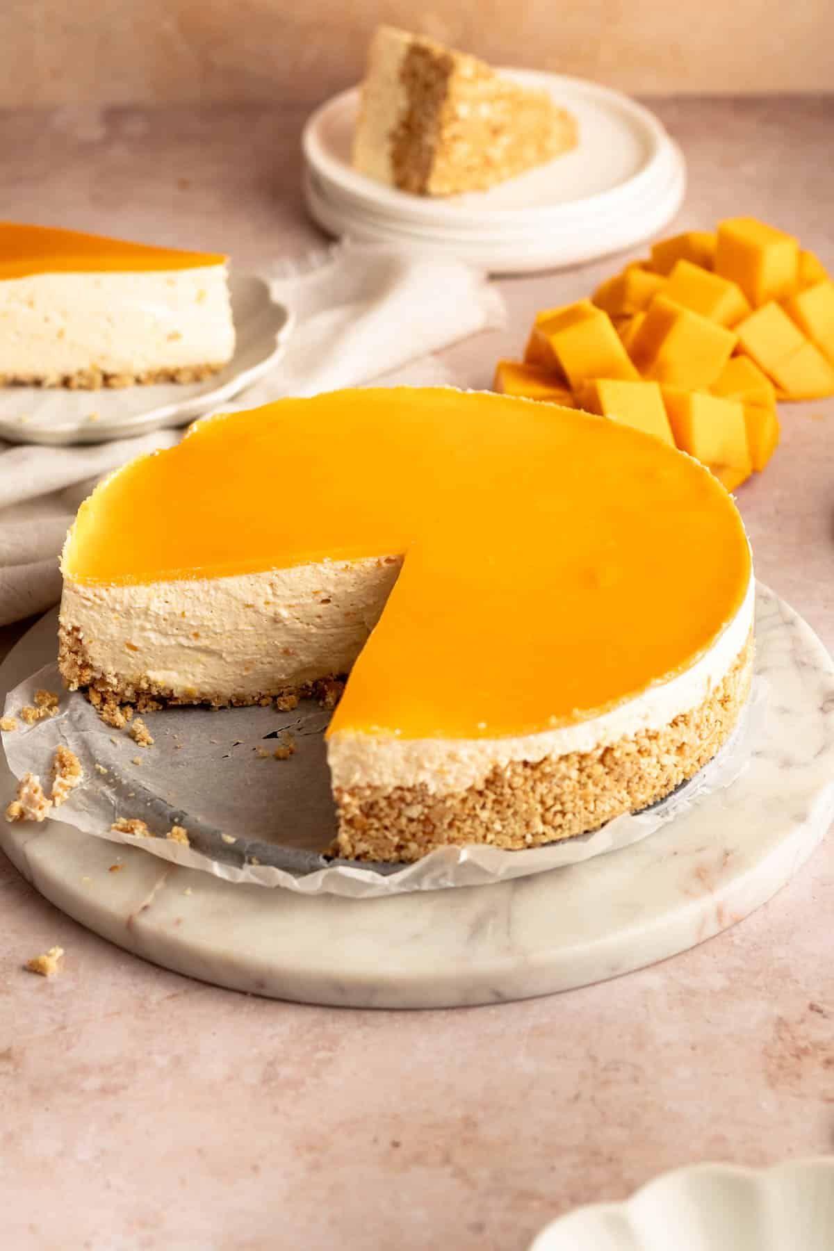 1. Mango Cheesecake Recipe: 