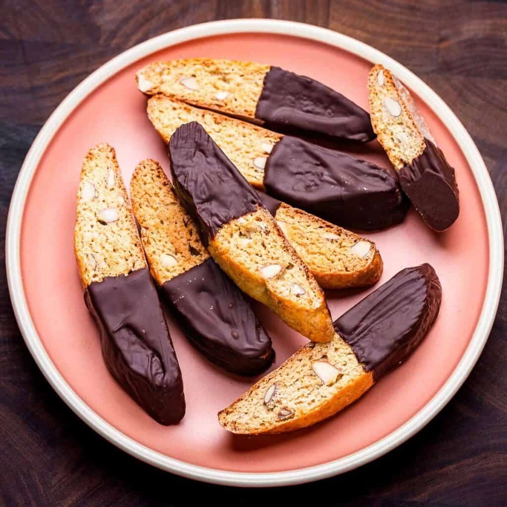 chocolate and almond biscotti