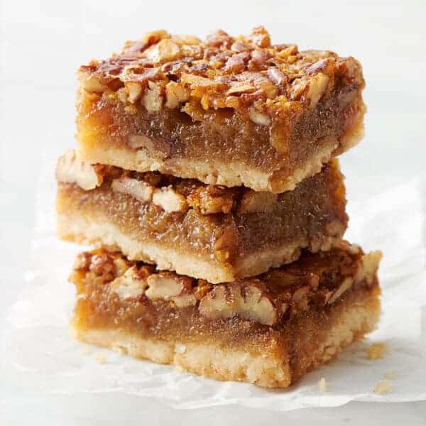 stack of Pecan Pie Bars