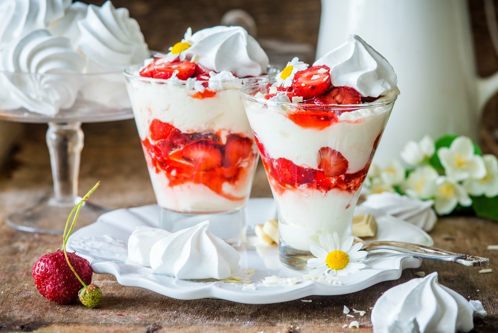 Strawberry Trifle Eton Mess Dessert In Glass