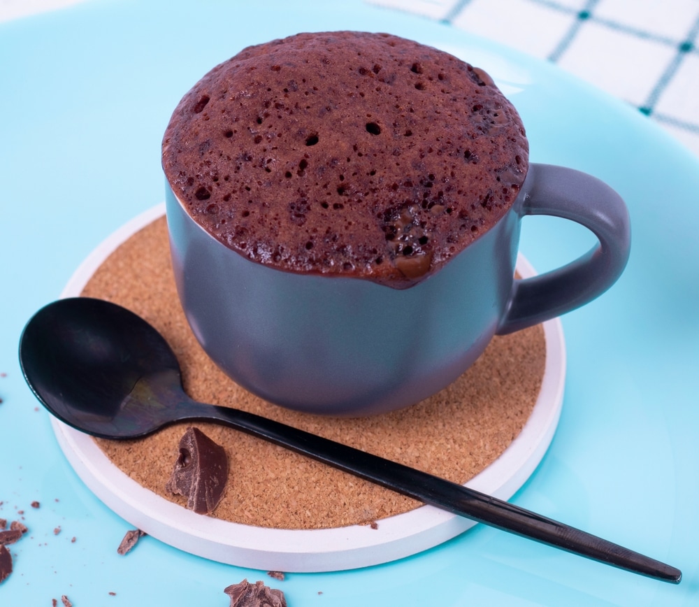 Mugcake Is Microwaved Homemade Cupcake In A Mug Is On