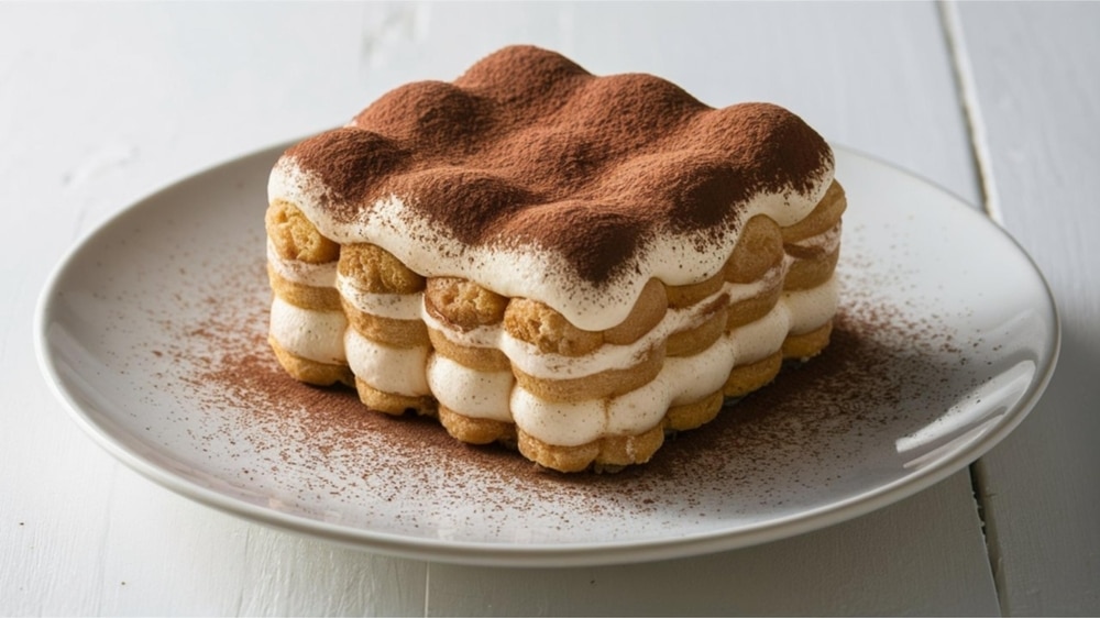 A Slice Of Tiramisu Is A Decadent Treat That Combines