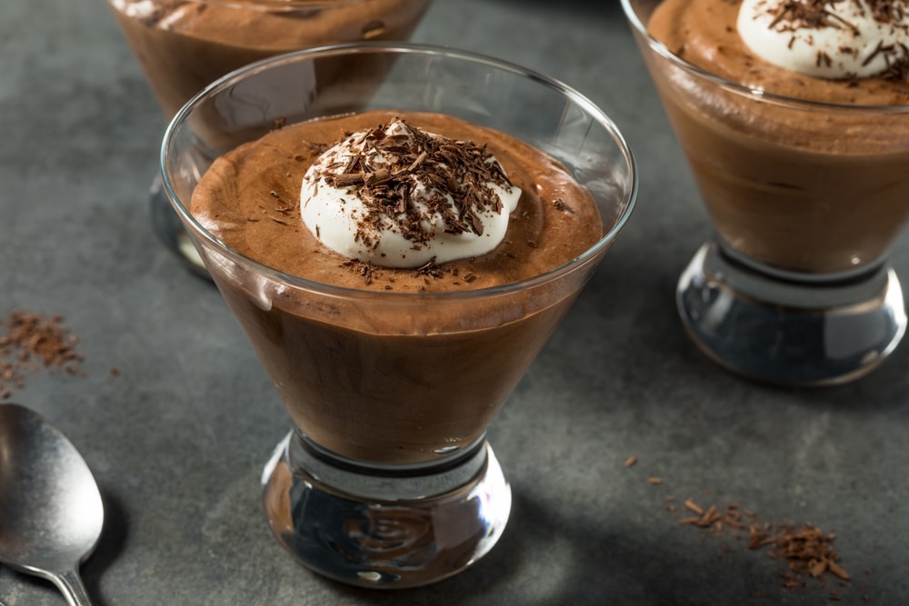 Sweet Rich Chocolate Mousse Dessert In A Glass