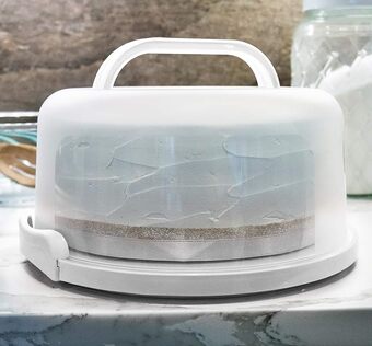 Top Shelf Elements Round Cake Carrier Two Sided Cake Holder ( )