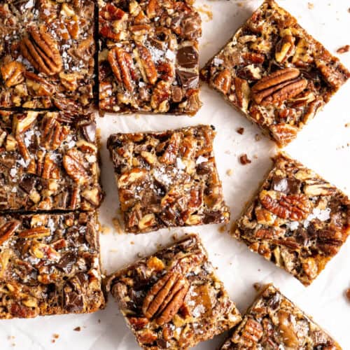 squares of pecan pie bars