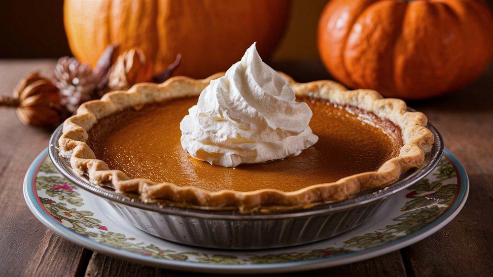  Homemade Pumpkin Pie With Whipped Cream 