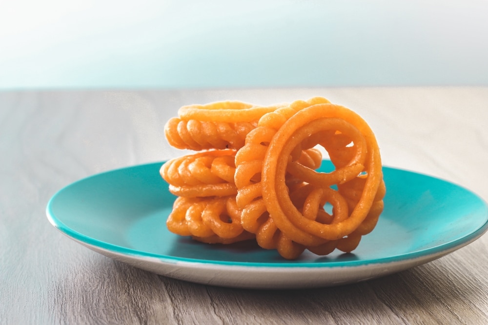 Jalebi Sweet served in a plate