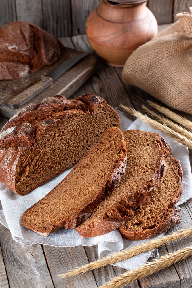 Bread Traditional Sourdough Bread Cut Into Slices 