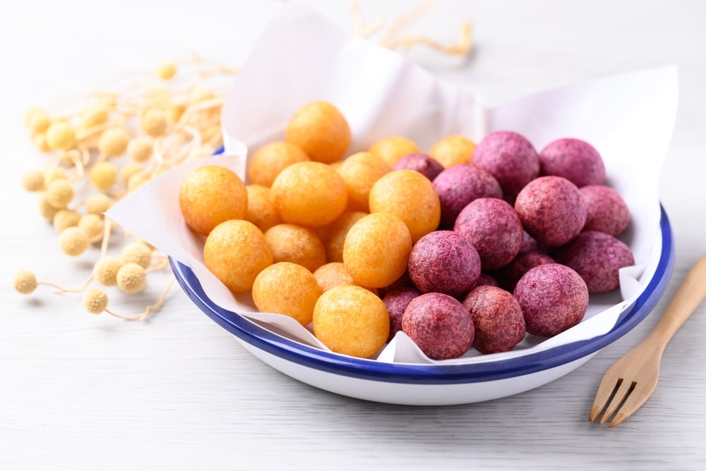 Deep Fried Sweet Potato Balls Thai Street Food