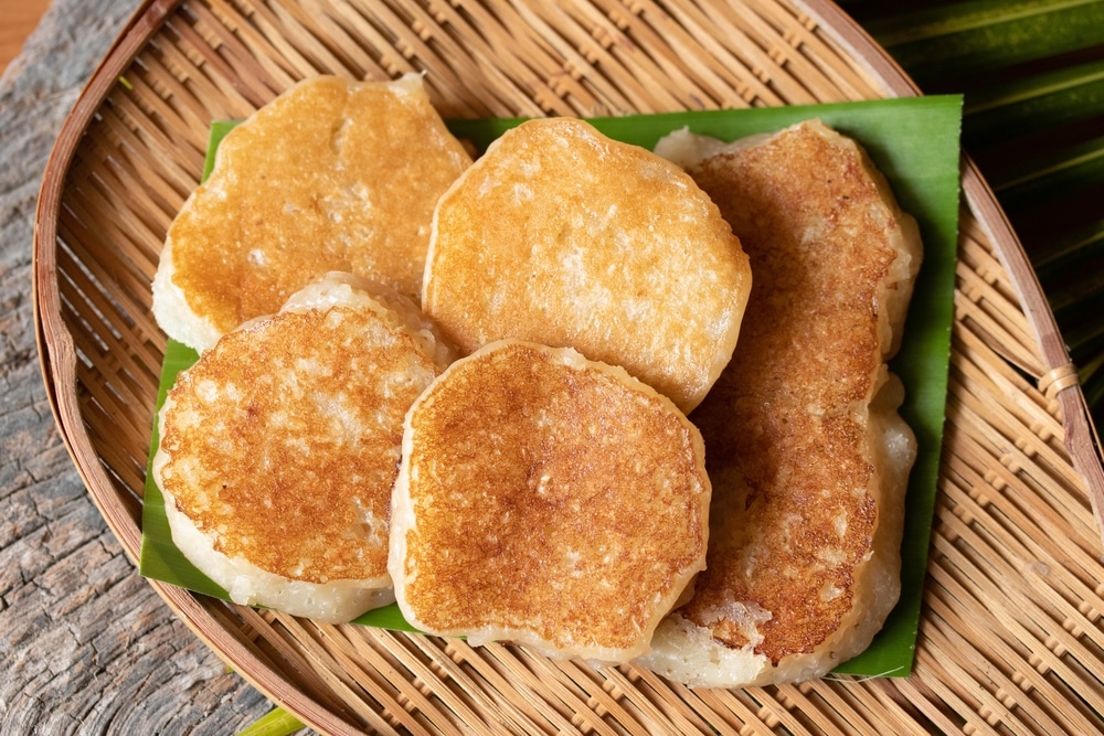 Thai Coconut Pancake (kanom Babin) Popular Dessert In Street Food