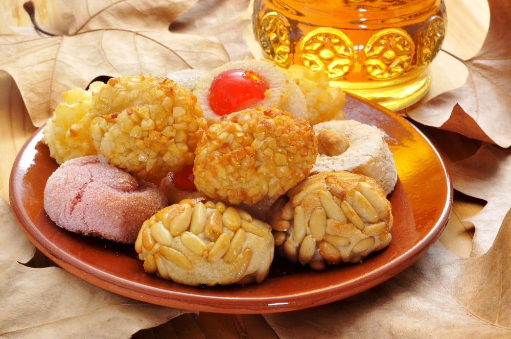 Panellets Typical Pastries Of Catalonia Spain Eaten In All Saints